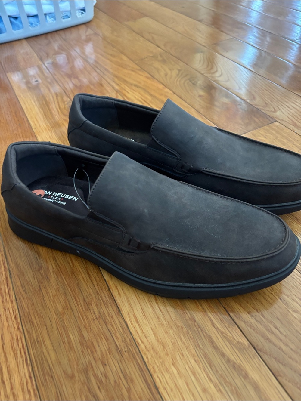 Van Heusen Men’s Dark Brown Slip-On Loafers